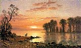 Albert Bierstadt Wall Art - Sunset
